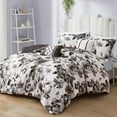 thumbnail image 3 of Intelligent Design Dorsey Floral Print Full/Queen Comforter Set in Black/White, 3 of 8