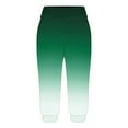 thumbnail image 3 of UTSJKR Women's Summer Gradient Capri Pants with Pockets Drawstring Elastic High Waist Loose Fit Cropped Trousers Stretch Workout Yoga Pants Joggers Pants Green XL, 3 of 6