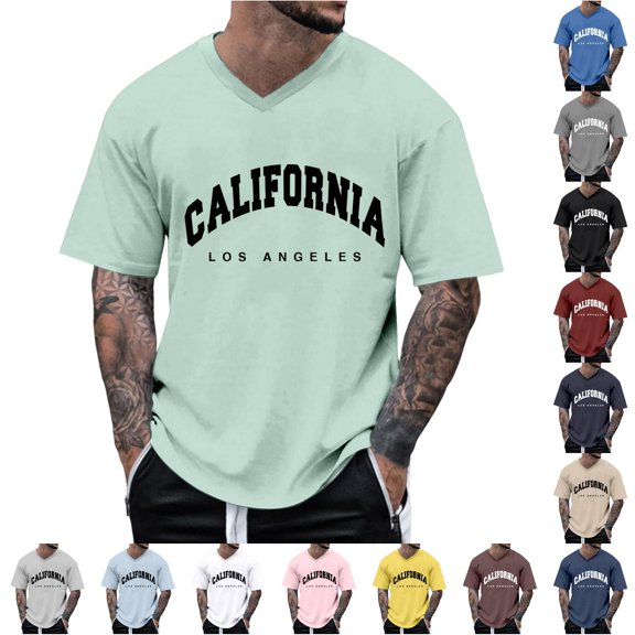 Oversized T Shirt Men's T Shirt Crew Neck Short Sleeve T Shirt With City Print Basic Shirts Men Loose Casual Shirts Sports Shirts T Shirt Hoodies for Men Fashion Thick T Shirt Man