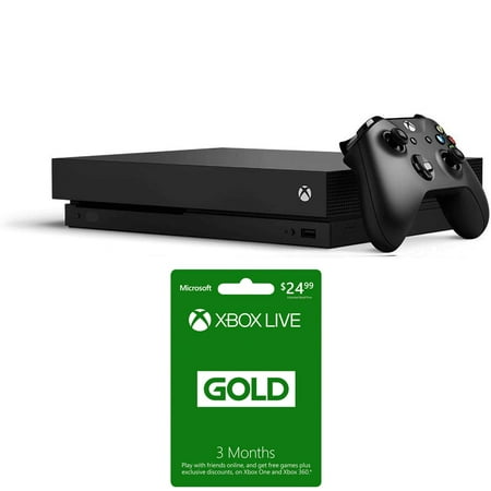 Microsoft Xbox One X 1TB Console Bundle with Xbox Live 3 Month Gold Membership