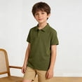 thumbnail image 2 of Polo Shirts Boys Army Green Short Sleeve Polo Shirts Graduation Shirts Casual Collared Shirt Tween Girl Shirts Size 10-12 Years, 2 of 6