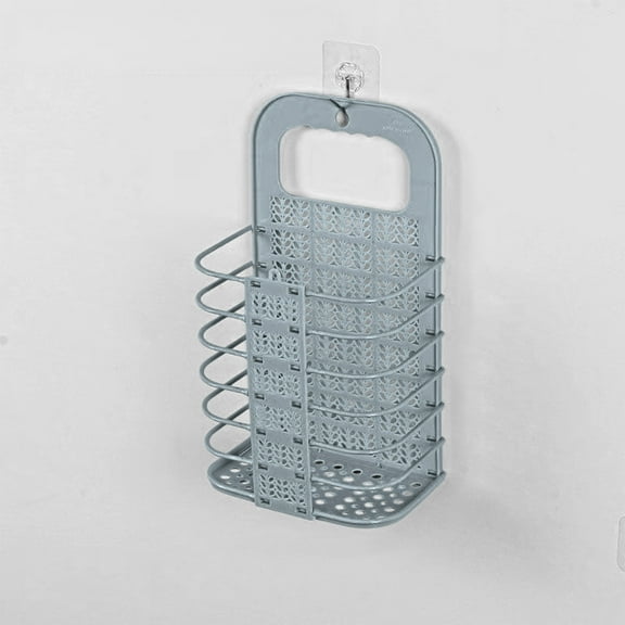 PONPRNGY Clothing Storage Bins Laundry Basket Wall Mounted Rack: Plastic Small Dirty Laundry Hamper Basket Hanging Laundry Basket with Handle for College Dorm