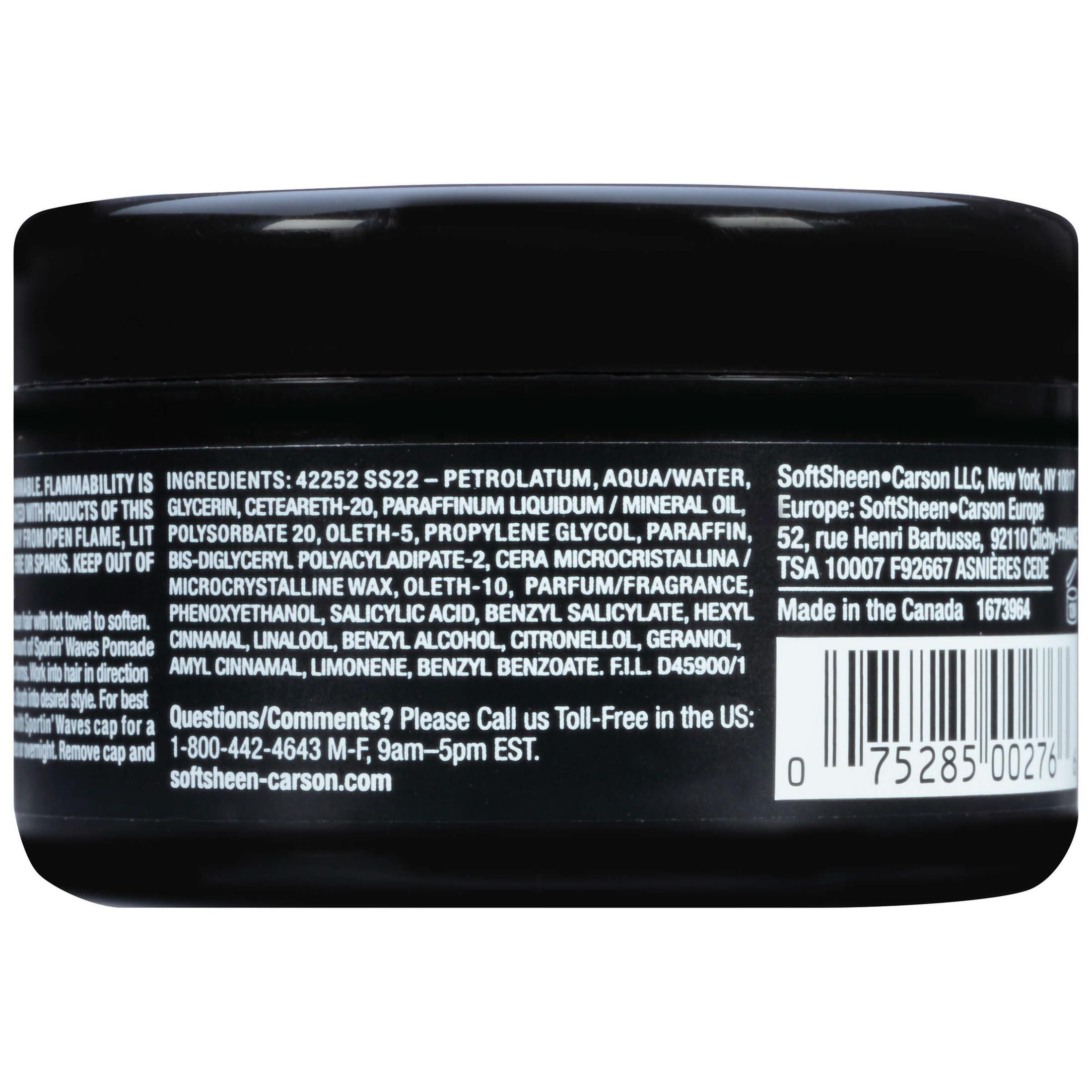 SoftSheen-Carson Sportin' Waves Moisturizing Hair Pomade with Wavitrol III, Wavy Hair 3.5 oz