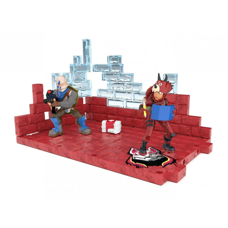 Fortnite Battle Royale Mega Fort Playset, with 2 Exclusive Mini Figures:  Blue Squire & Tricera Ops