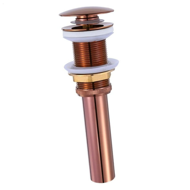 Vintage tón / Drain Stop Fregadero Tapón De Drenaje De Aguas Residuales - 2 # grandes cubiertas con desbordamiento 2 cubierta grande sin desbordamiento Macarena Tapón de drenaje de latón metálico