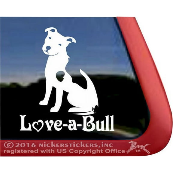 Love A Bull | High Quality Vinyl Pitbull Pit Bull Dog Window Decal