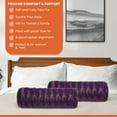 thumbnail image 4 of Cheer Collection Faux Fur Bolster Pillow, Purple, 4 of 5