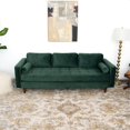 thumbnail image 3 of Minneapolis Mid Century Style Pet Friendly Velvet Living Room Sofa in Green, 3 of 6