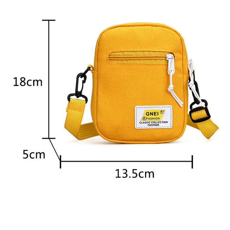 Canvas Bag Female Messenger Lightweight All-match Mobile Phone Bag Fashion  Simple Small Square Bag
