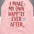 thumbnail image 3 of Disney Princess - Make My Own Happily Ever After - Toddler & Youth Girls Raglan Graphic T-Shirt, 3 of 4