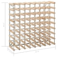 thumbnail image 3 of vidaXL Wine Rack for 72 Bottles Solid Pinewood, 3 of 3