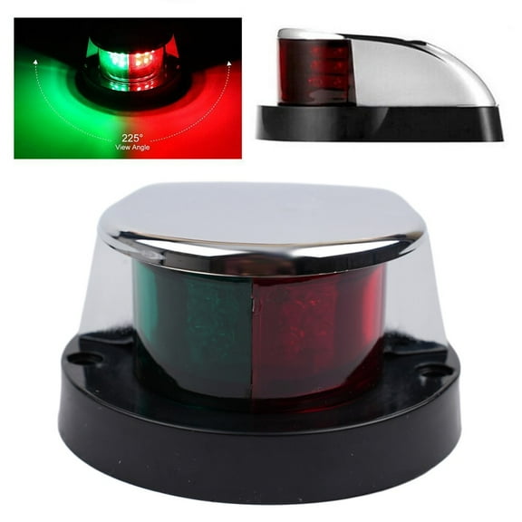 12V LED Boat Navigation Lights, Waterproof Marine Navigation Lamp Marine Boat Bow Lights with Red and Green LED for Boat Pontoon Yacht Skeets,12V