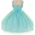 thumbnail image 3 of Dreamer PePi Double Spaghetti Strap Tulle Rhinestone Easter Big Girls Flower Girl Dress Aqua Lime 10 (C03B31), 3 of 4