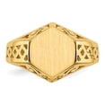 thumbnail image 4 of Real 14kt Yellow Gold 9.5x8.5mm Open Back Signet Ring Size: 5; for Adults and Teens; for Women and Men, 4 of 5