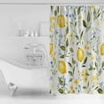 thumbnail image 4 of 54x78 Inch Shower Curtain Decorative Summer Lemon Bathtub Bath Curtains Fabric Waterproof Bathroom Decor Yellow Botanical Spring Floral Small Stall Shower Curtain Set with 12 Hooks, 4 of 6