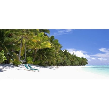 Posterazzi Pristine Beach - Rarotonga Cook Islands Poster Print 44 x 20 in.