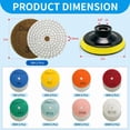 thumbnail image 4 of Juego de pads de pulido de diamante DiamDr de 3" para uso en húmedo y seco, 12 piezas, 4 of 7