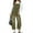Army green, variant on Women Sleeveless Denim Overall Pants Casual Loose Barrel Leg Jeans Jumpsuit with Pockets