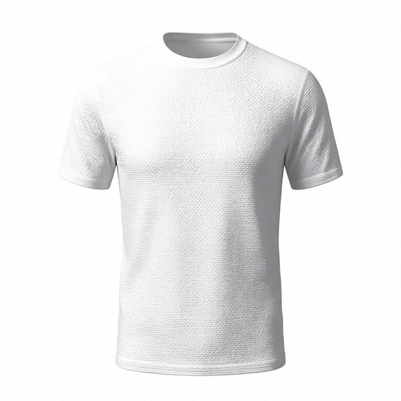 XuJwPNcy Mens T-Shirts Classic Fit Summer Short Sleeve Tops Breathable Crew Neck Shirts for Beach Vacation Big and Tall