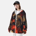 thumbnail image 3 of Lsque Fiery Floral Pattern UPF 50+ Lightweight Sun Protection Men's Women's Long Sleeve Shirt, Hoodie Performance -X-Large, 3 of 9