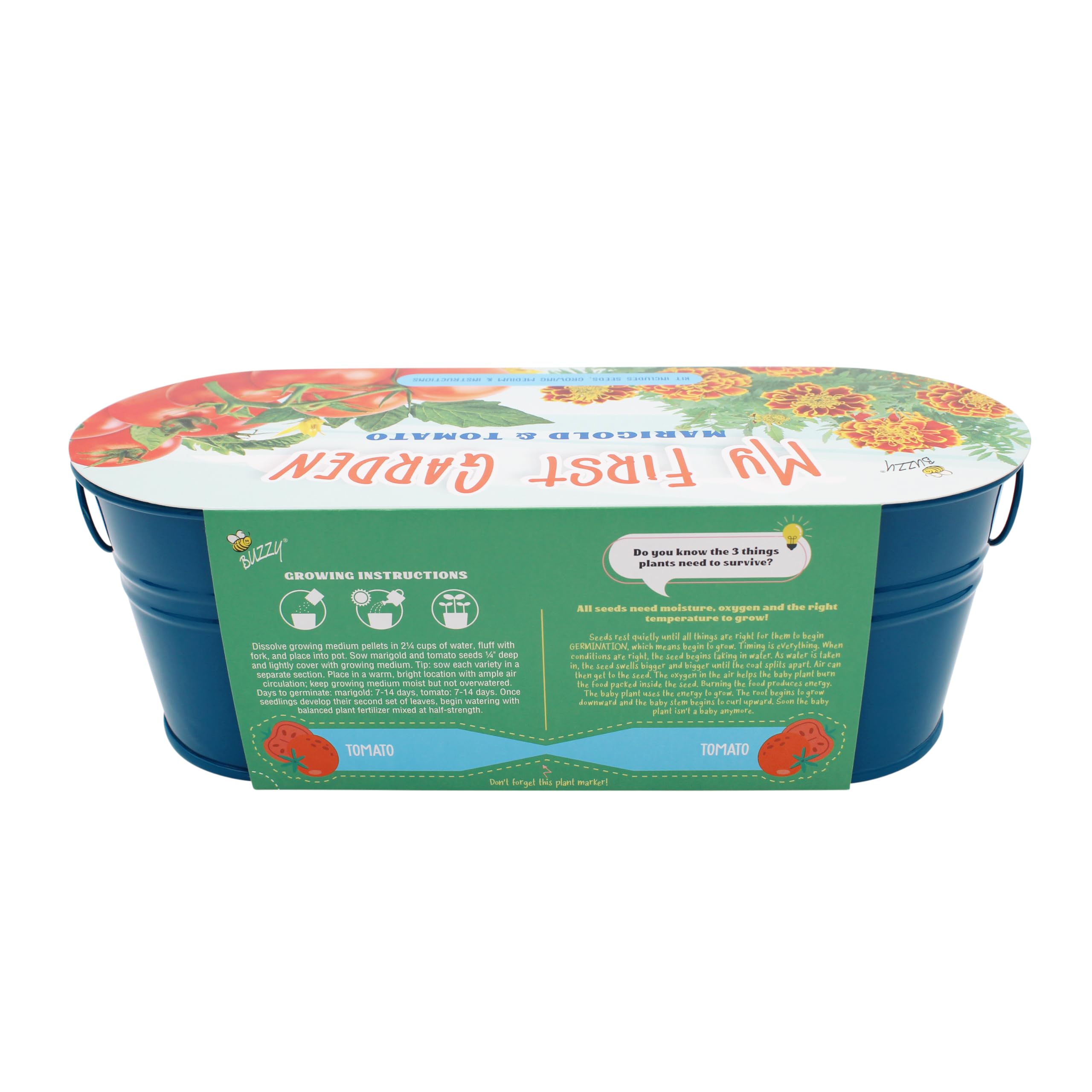 Kids Windowsill Grow Kit 2-Pack | Tomato, Marigold & Sunflower Seeds
