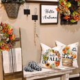 thumbnail image 3 of Fall Pillow Covers 18x18 Set of 4 Farmhouse Decor Thanksgiving Decorations for Home Pumpkin Outdoor Decorative Throw Pillow Covers for Couch, 3 of 6
