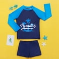 thumbnail image 3 of GYRATEDREAM Boys Swimsuit Rash Guard Toddler Kids Long Sleeve Shark Two Piece, 3 of 5