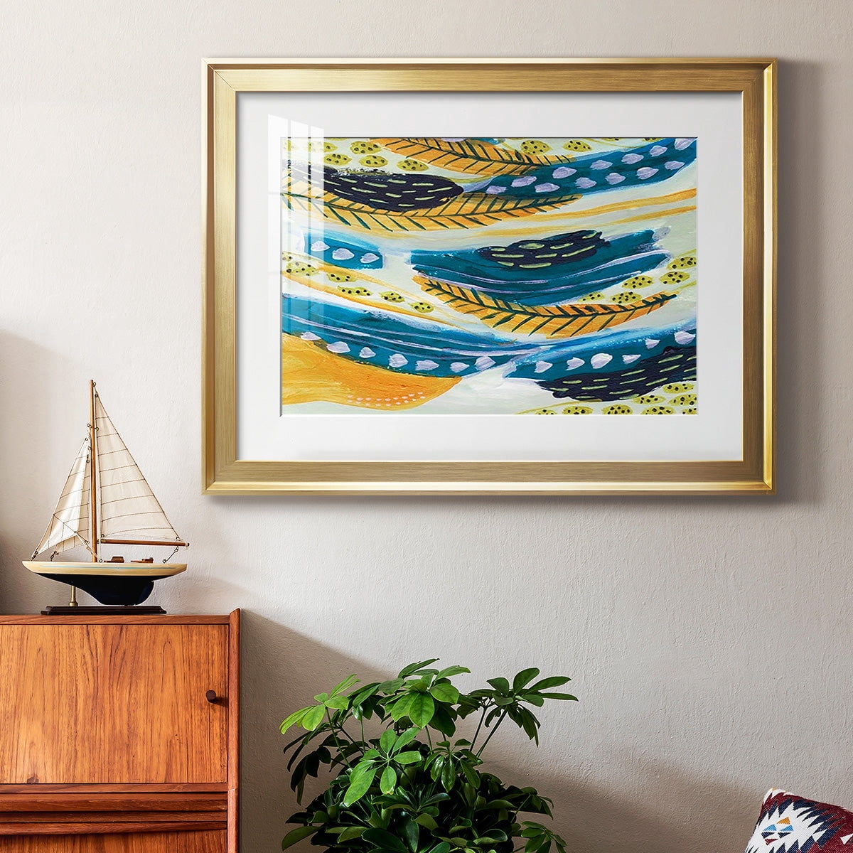 Feathery I Premium Framed Print - Ready to Hang