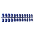 thumbnail image 1 of Vogacara 24 piezas de uñas postizas de ataúd resistentes a los arañazos de bailarina corta coloridas uñas acrílicas artificiales de color sólido DIY Juegos de manicura 20 azul real Vogacara CE011412-20, 1 of 4