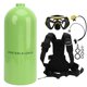 thumbnail image 1 of DIDEEP Kit de Tanque de Buceo Tanques de Buceo de Aire de Respaldo Cilindro Tanque de oxígeno subacuático con Mochila Protector de Ojos Verde, 1 of 14