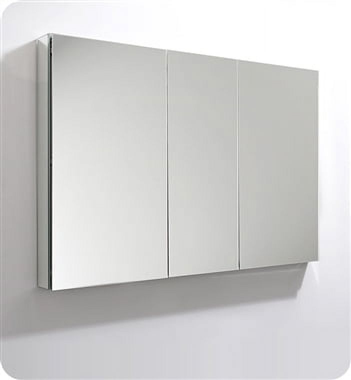 Fresca Senza 50" Aluminum Bathroom Medicine Cabinet with Mirrors in Mirrored - image 2 of 3