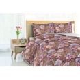 thumbnail image 3 of Ambesonne Floral Down Alternative Quilt Comforter, Lilac Rose and Magnolia Art, Twin, Cinnamon Pink and Violet, 3 of 5