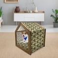 thumbnail image 3 of Colorful Pet House, Polygonal Pattern with Triangle Shapes Futuristic Inspirations Repetitive Simple, Outdoor & Indoor Portable Dog Kennel with Pillow and Cover, 5 Sizes, Multicolor, by Ambesonne, 3 of 5
