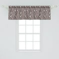 thumbnail image 2 of Ambesonne Birds Window Valance, Silhouette of Flying Resplendent Quetzal Bird Among Vertical Branches, Curtain Valance for Kitchen Bedroom Decor with Rod Pocket, 54" X 18", Ivory Taupe and Dimgrey, 2 of 3