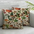 thumbnail image 3 of Chilfamy Mushrooms Leaves Berries Decorative Square Throw Pillow Covers Autumn Style Home Decor Sofa Couch 1PC 12x12in, 3 of 5