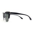 thumbnail image 3 of Womens Half Rim Elegant Metal Brow Designer Cat Eye Sunglasses Matte Black - Green, 3 of 4