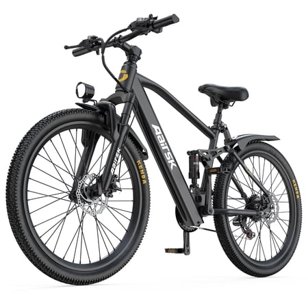 26 Electric Mountain Bike for Adults 748W Peak Brushless Motor 36V 10Ah 468Wh Battery Up to 40 Miles Range 22MPH Max Speed 7-Speed E bike NFC Unlock Front Suspension