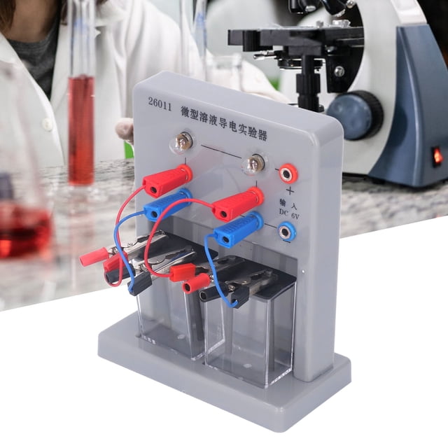 Micro Solution Conductivité, Détecteur de Conductivité Électrique à Indication LED Performance Stable avec 6 Clips pour Enseignement de Chimie