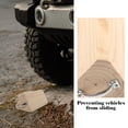 thumbnail image 2 of HEATSHAKING Motorcycle Wheel Chocks Brake Stoppers Light Yellow Solid Wood 1Pack, 2 of 4