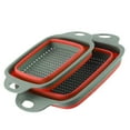thumbnail image 1 of Oleegame 1PC Shower Soap Dish With Hook Foldable Silicone Colander Fruit Vegetable Washing Basket Strainer Kitchen Tool Red, 1 of 2