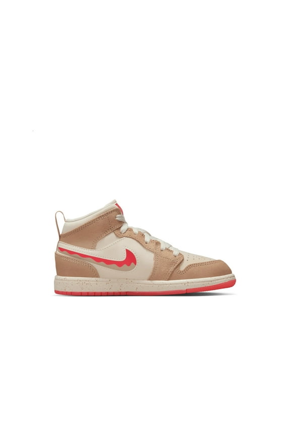 Little Kid's Jordan 1 Mid SE Desert/Fusion Red-Pale Ivory (HJ5960 206) - 13