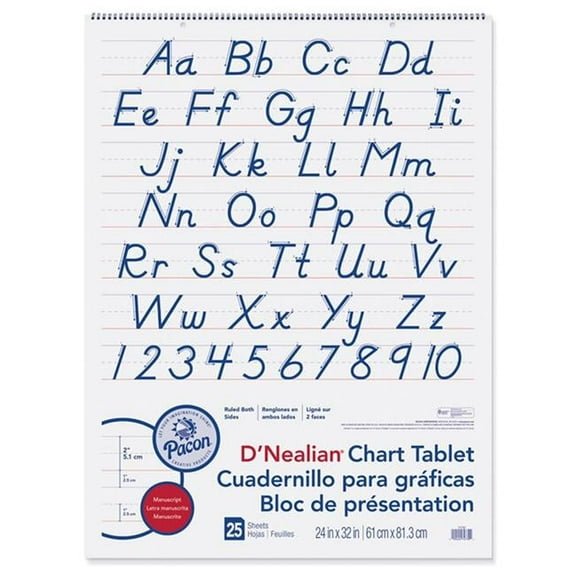 D Nealian Manuscript Chart Tablet - 2 Each