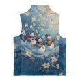 thumbnail image 5 of Xixirimido Christmas Snowman Florals Pattern Boys Girls Full Zip Fleece Vest Sleeveless Stand Collar Outwear Warm Jacket with Pockets for 5-6Y, 5 of 6
