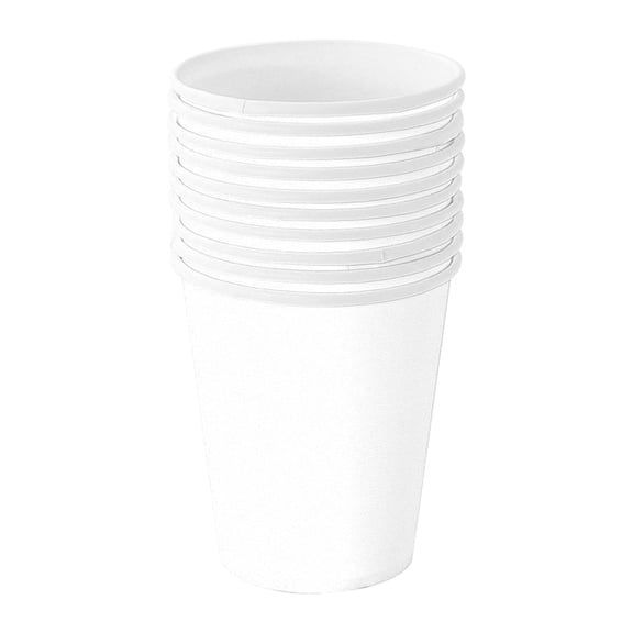 Bearachild 50 unids/set exquisitos vasos de papel artesanales ingredientes seguros durabilidad estimulación Color vasos de papel para fiestas Mostrada blanco