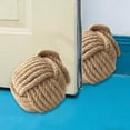 thumbnail image 6 of Handwoven Natural Rope Door Stopper Ball with Hanging Loop, Heavy Weighted Door Stop for Wind Protection, Soft Cottons Linen Cushion Prevents Wall Damage, for Home Bar Restaurant Decor, 6 of 6
