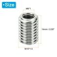 thumbnail image 2 of Unique Bargains Adaptateurs Filetés Manchon Réducteur Écrou M10*1.5 Mâle à M6*1 Femelle Réparation Insert Réducteur Vis 14mm 10 Pcs, 2 of 6
