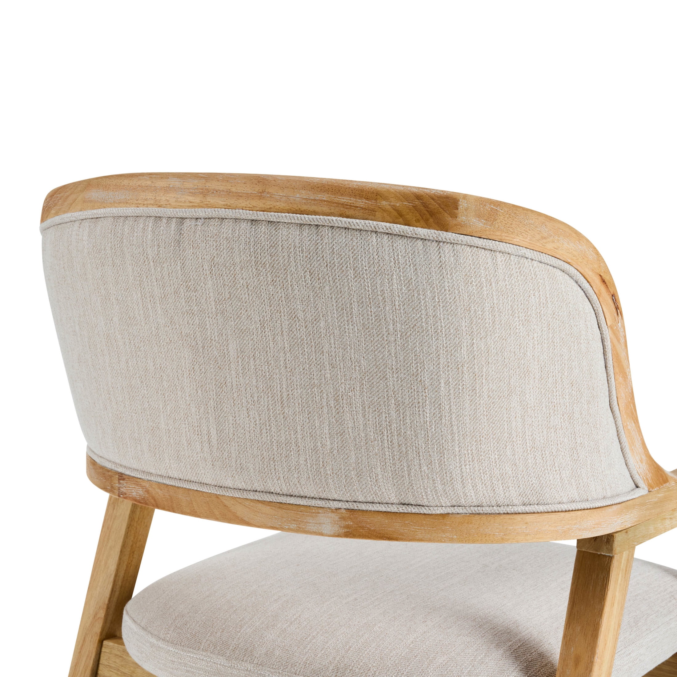 Christopher Knight Home Mid-Century Modern Wooden Dining Chairs with Cushion, Natural+Beige, Set of 2