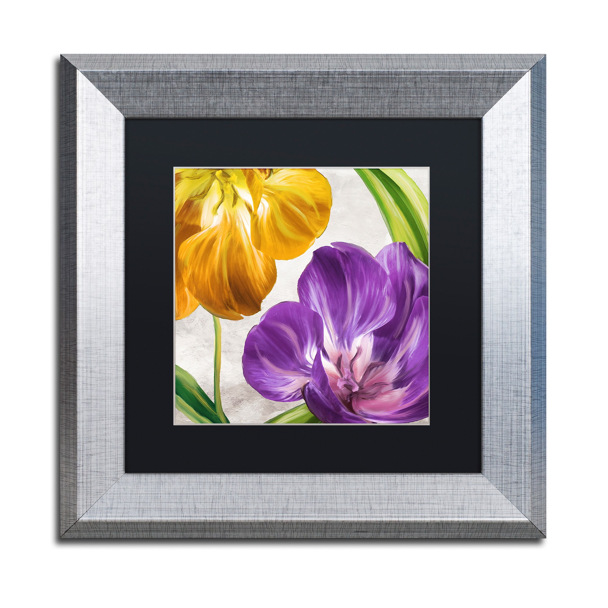 Trademark Fine Art "Open Arms II" Canvas Art by Color Bakery Black Matte, Silver Frame