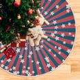 thumbnail image 5 of FMSHPON 4Th July Independence Day American Flag Christmas Xmas Christmas Tree Skirt Stand Mat for Holiday Party Decoration Indoor Outdoor 48 inches, 5 of 6