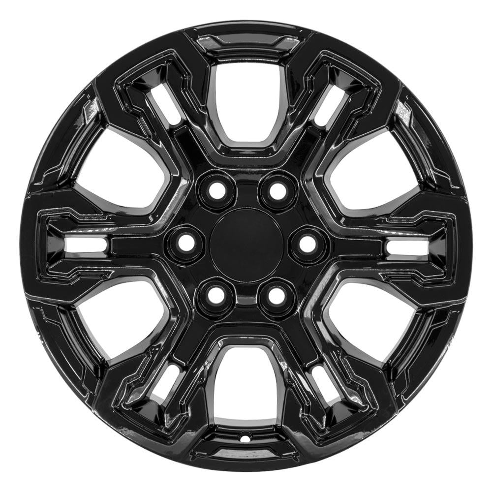 OE Wheels CV65 18 Inch Rims Fit Silverado 1500 ZR2 Style 6x139.7 18x8.5 Gloss Black - Hollander 14089 (Set of 4)